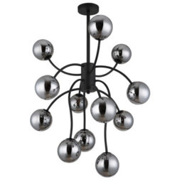 Luminosa Lighting Luminosa Riha Multi Arm Pendant Ceiling Light Matt Black 12X G9 Led 3000K - thumbnail 3