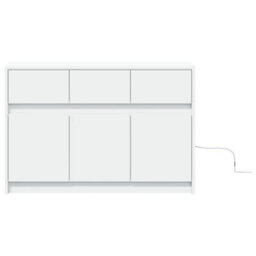 Berkfield Tv Cabinet With Led White 91X34X61 Cm Engineered Wood - thumbnail 6