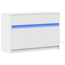 Berkfield Tv Cabinet With Led White 91X34X61 Cm Engineered Wood - thumbnail 3