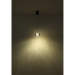 Luminosa Lighting Luminosa Fogsy Slim Pendant Ceiling Light Matt Black Smoke Glass Shade Led 4000K - thumbnail 4
