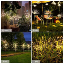 2 Packs Solar Lights Outdoor Garden,  Lights 150 Leds Starburst Light - thumbnail 4