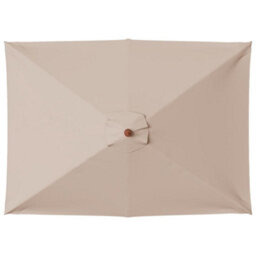 Berkfield Elegant Outdoor Parasol With Wooden Pole 150X200 Cm Taupe - thumbnail 4