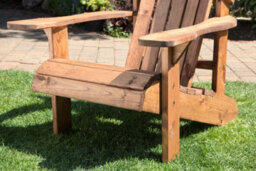 Charles Taylor Trading Charles Taylor Wooden Adirondack 2 X Chair Seat Table & Green Parasol & Cushions - thumbnail 4