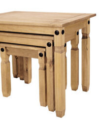 Mews Corona Nest Of Tables Mexican Solid Pine Set Of 3 Coffee Side Table - thumbnail 3
