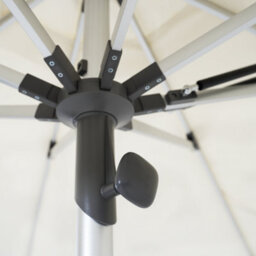 Hayward 3M Premium Hydraulic Garden Parasol With 45Kg Wheeled Base & Cover, Natural Luxury Outdoor Umbrella - thumbnail 4