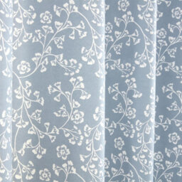 "Sundour Sade Fully Lined Ready Made Floral Eyelet Curtains Blue 66X90""" - thumbnail 3