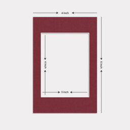 "Ak Frames Burgundy 6X4"" Picture Mount To Fit 4X3"" Aperture Size - Mount Board Only (No Frame Included)" - thumbnail 2