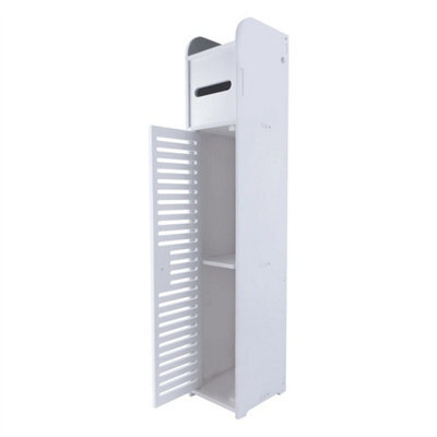 Type 3:16X16X81Cm White Tall Bathroom Storage Cabinet Narrow Freestanding Cabinet Modern Shelf - image 1
