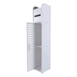 Type 3:16X16X81Cm White Tall Bathroom Storage Cabinet Narrow Freestanding Cabinet Modern Shelf - thumbnail 1