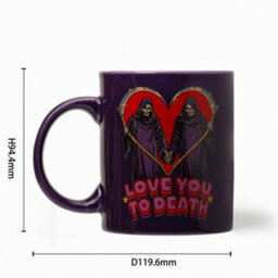 Steven Rhodes Love You To Death Purple Mug Candle With Pink Cherry Scent - thumbnail 3