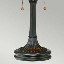 Luminosa Lighting Elstead Kami 2 Light Tiffany Table Lamp Vintage Bronze, E27 - thumbnail 2