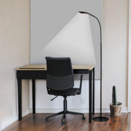 Grey High Vision Floor Standing Led Lamp - Mains Powered Light With Gooseneck Arm, Foot Switch & 400 Lumen Illumination - H138Cm - thumbnail 7