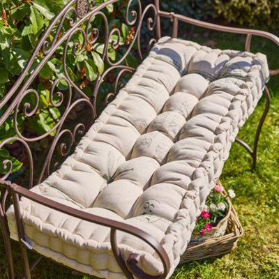 Dibor Traditional Belle Jardinere Green Summer Outdoor Garden Bench Cushion (L)112Cm X (W)44Cm - image 1
