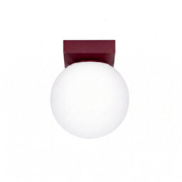 Sollux Lighting Yoli Steel/glass Burgundy 1 Lights Minimalist Ceiling Lamps
