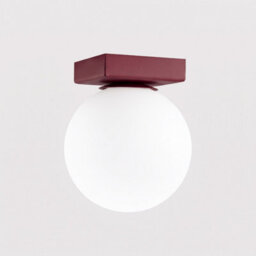 Sollux Lighting Yoli Steel/glass Burgundy 1 Lights Minimalist Ceiling Lamps - thumbnail 4