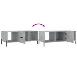 Berkfield Durable Coffee Table Concrete Grey 102X50X40 Cm Engineered Wood - thumbnail 9