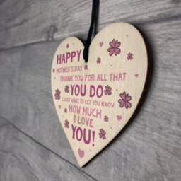 Red Ocean Cute Mothers Day Gift For Mum Nan Grandma Nanny Wooden Heart Gift For Her - thumbnail 7