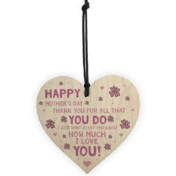 Red Ocean Cute Mothers Day Gift For Mum Nan Grandma Nanny Wooden Heart Gift For Her - thumbnail 5