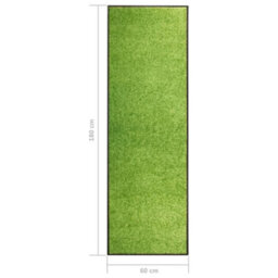 Vidaxl Doormat Washable Green 60X180 Cm - thumbnail 3