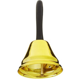 Tectake Golden Santa Bell, Christmas Decoration  - Gold