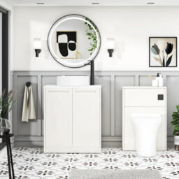 Royal Bathrooms Royal Bathroom Elmore 700mm Classic White Freestanding Vanity Unit 2 Door With Plain White Worktop & No Basin - thumbnail 5