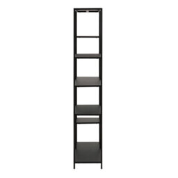Wyld Haus Graz Matt Black Asymmetrical Metal Bookcase With 6 Shelves - thumbnail 4