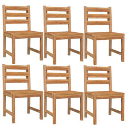 Walplus 7 Piece Garden Outdoor Dining Set Suitable For Backyard, Patio Solid Wood Teak - thumbnail 4