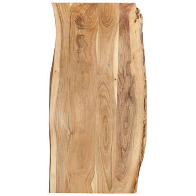 Berkfield Table Top Solid Acacia Wood 118X(50-60)X2.5 Cm - image 1
