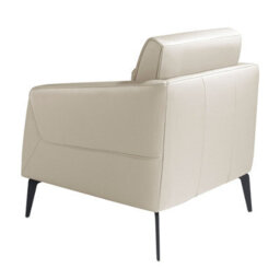 Angel Cerda Stylish Taupe Grey Leather Armchair For Modern Living Spaces - thumbnail 6