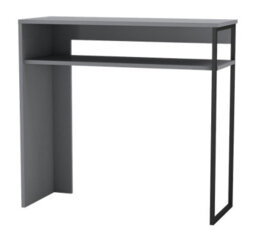 Urbn-Living Urbnliving 75Cm Height Wooden & Steel Console Display Table Living Room Hallway With Storage Shelf Grey Colour - thumbnail 3