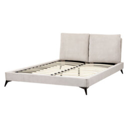 Beliani Bed Corduroy Melle 160 X 200 Cm (Eu King Size) Light Beige - thumbnail 6