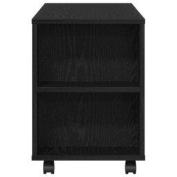 Berkfield Tv Cabinet With Wheels Black Oak 102X34.5X43 Cm Engineered Wood - thumbnail 7