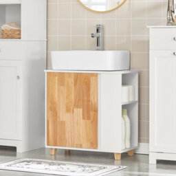 Sobuy Bzr75-W, Under Sink Cabinet Bathroom Vanity Unit Bathroom Storage Cabinet-Clearance,white,w60Xd30Xh60 - thumbnail 2
