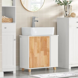 Sobuy Bzr75-W, Under Sink Cabinet Bathroom Vanity Unit Bathroom Storage Cabinet-Clearance,white,w60Xd30Xh60 - thumbnail 5