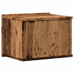 Berkfield Wall-Mounted Bedside Cabinet Old Wood 40X32X30 Cm - thumbnail 7