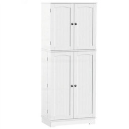 Kitchen Pantry Cupboard Freestanding Tall Storage Cabinet With 6 Door - thumbnail 7