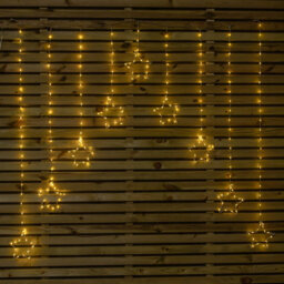 Samuel Alexander 1.2M X 1.2M Flexibrights Christmas Star Curtain Lights With 258 Warm White Leds - thumbnail 1