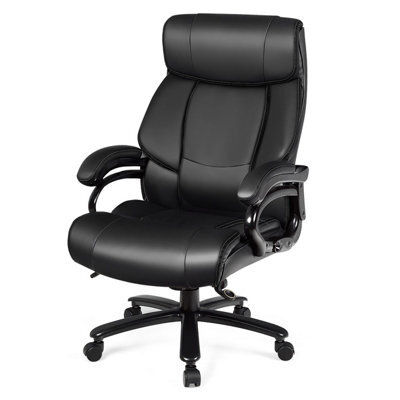 Costway Big &tall Office Chair Swivel Padded Executive Chair Ergonomic Computer Desk Chair Adjustable Height - image 1