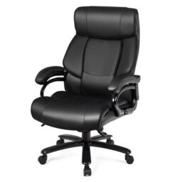 Costway Big &tall Office Chair Swivel Padded Executive Chair Ergonomic Computer Desk Chair Adjustable Height - thumbnail 1