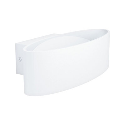 Elegant White Wall Light With Transparent Shade And 10W Led Bulb - image 1