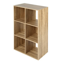 Jane - 3X2 Bookcase - Cube Storage Boxes (Oak) - thumbnail 6