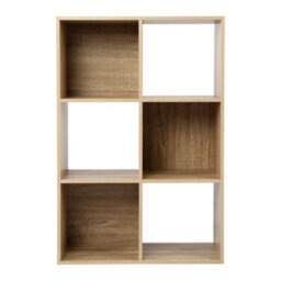 Jane - 3X2 Bookcase - Cube Storage Boxes (Oak) - thumbnail 4