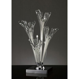 Luminosa Lighting Luminosa Love Table Lamp 3 Light G4 Polished Chrome/white Glass, Not Led/cfl Compatible - thumbnail 2