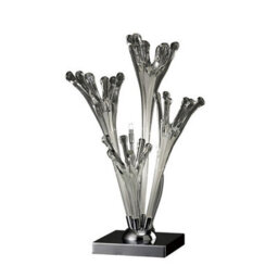 Luminosa Lighting Luminosa Love Table Lamp 3 Light G4 Polished Chrome/white Glass, Not Led/cfl Compatible