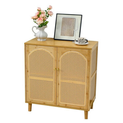 Bamboo Kitchen Pantry Cabinet Accent Sideboard Buffet With 4 Solid Feet For Home - image 1