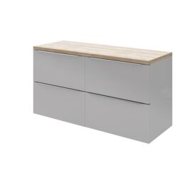 GoodHome Imandra Gloss Grey Wall-Mounted Bathroom Vanity Unit (H) 600mm (W) 1200mm - thumbnail 3