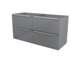 GoodHome Imandra Gloss Grey Wall-Mounted Bathroom Vanity Unit (H) 600mm (W) 1200mm - thumbnail 1