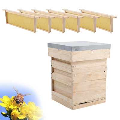 Living And Home 10 Frame Wooden Beehive Starter Kit With Brood Box And 2 Honey Supers - image 1