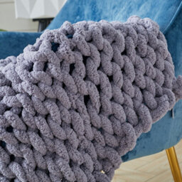 Darphe Gray Stretchable Hand-Woven Knitted Hand-Knitted Wool Blanket 60 Cm W X 60 Cm D - thumbnail 2