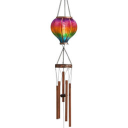 Storm Trading Group Solar Powered 104Cm Rainbow Flame Hot Air Balloon Wind Chime Garden Light - thumbnail 1